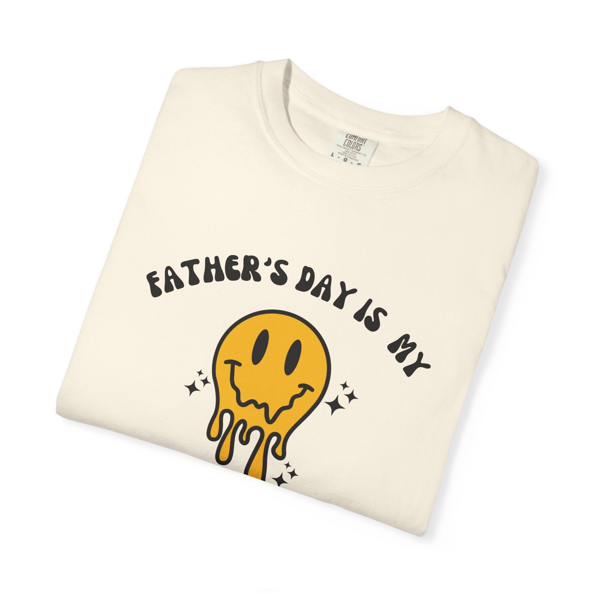 Father's Day Scavenger Hunt T-Shirt — Melting Smiley Graphic Tee