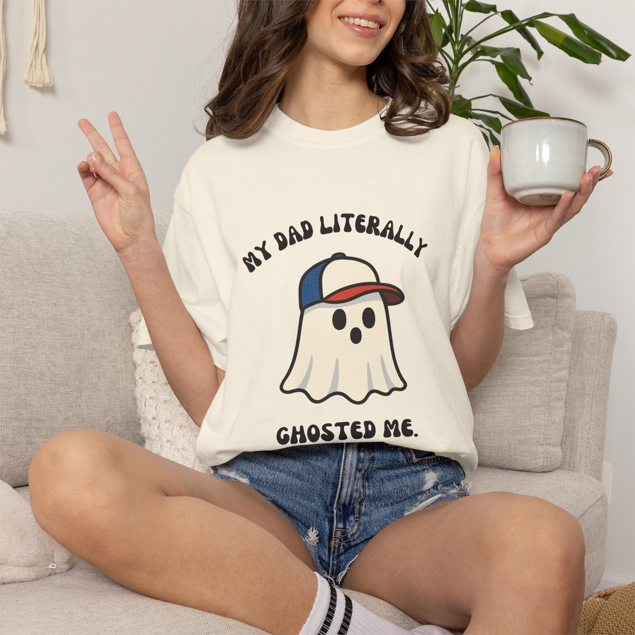Ghosted Me T-Shirt — Cute Ghost Dad Humor Tee
