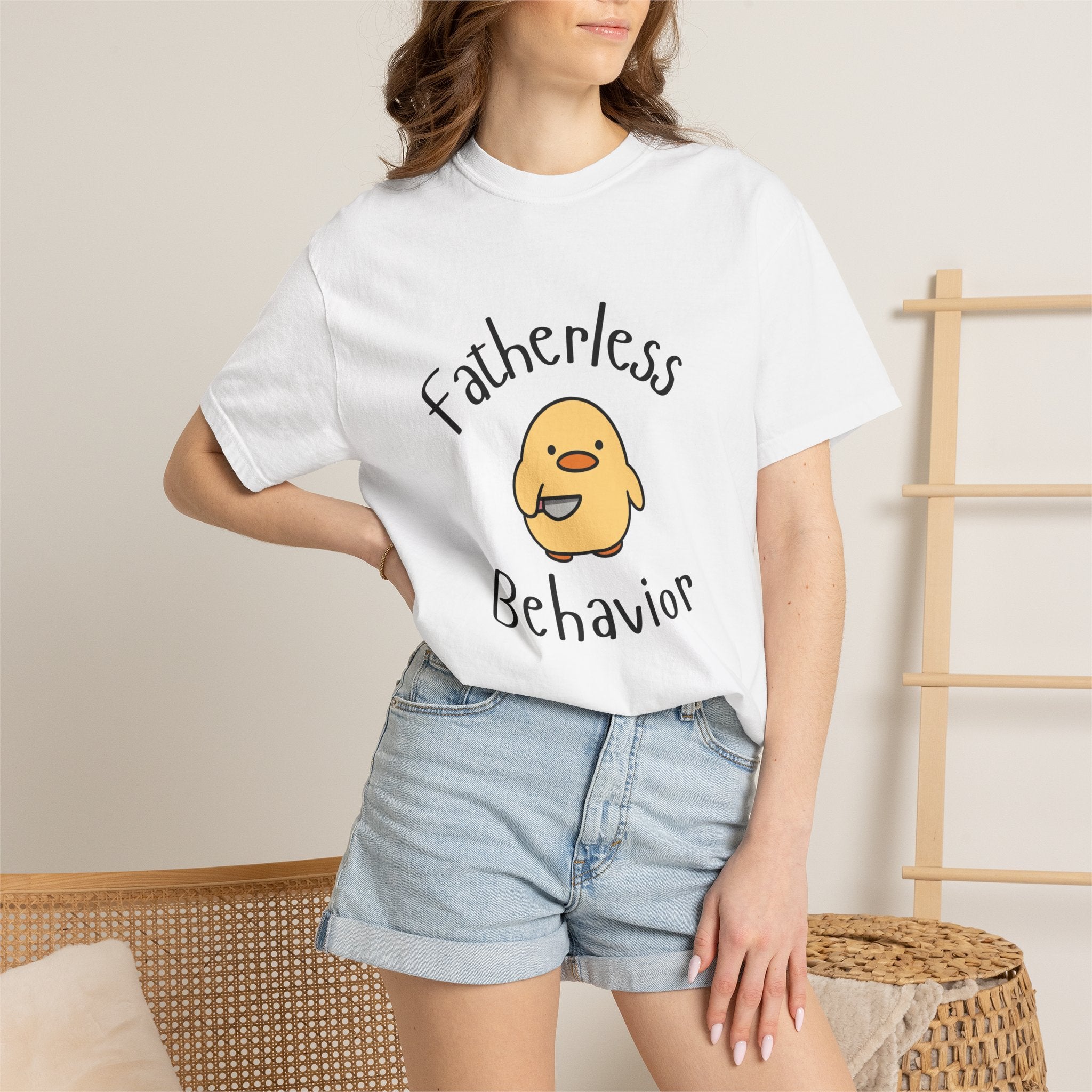 Fatherless Behavior Cute Chick Graphic T-Shirt